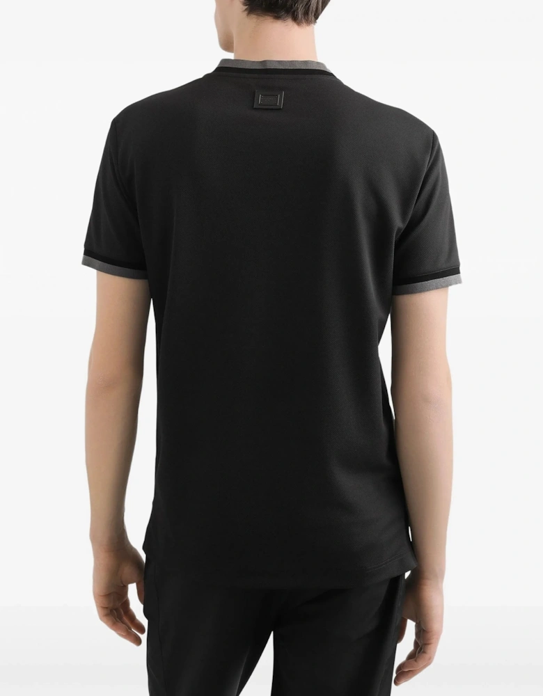 Contrast Trim T-shirt Black