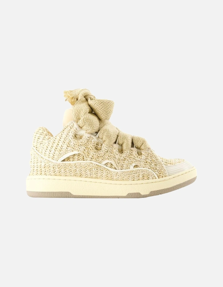 Knitted Straw Sneakers Casual Design