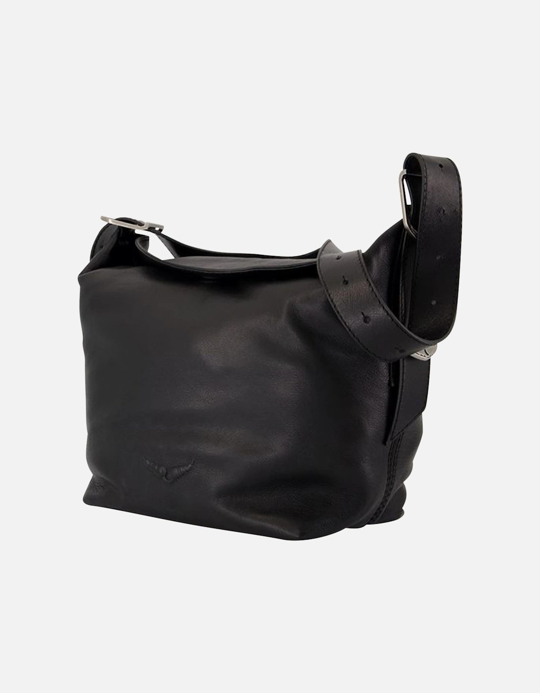 Leather Crossbody Bag with Top Magnetic Clasp
