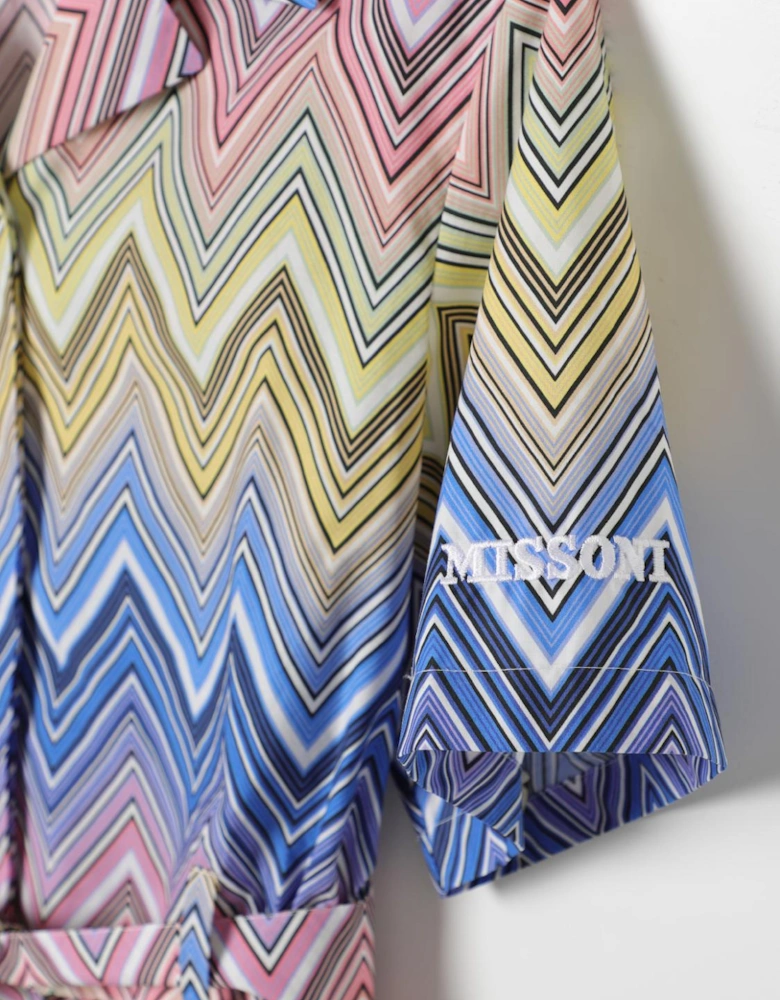 Zigzag Pattern Mini Dress