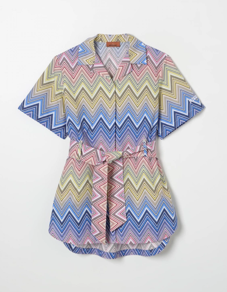 Zigzag Pattern Mini Dress