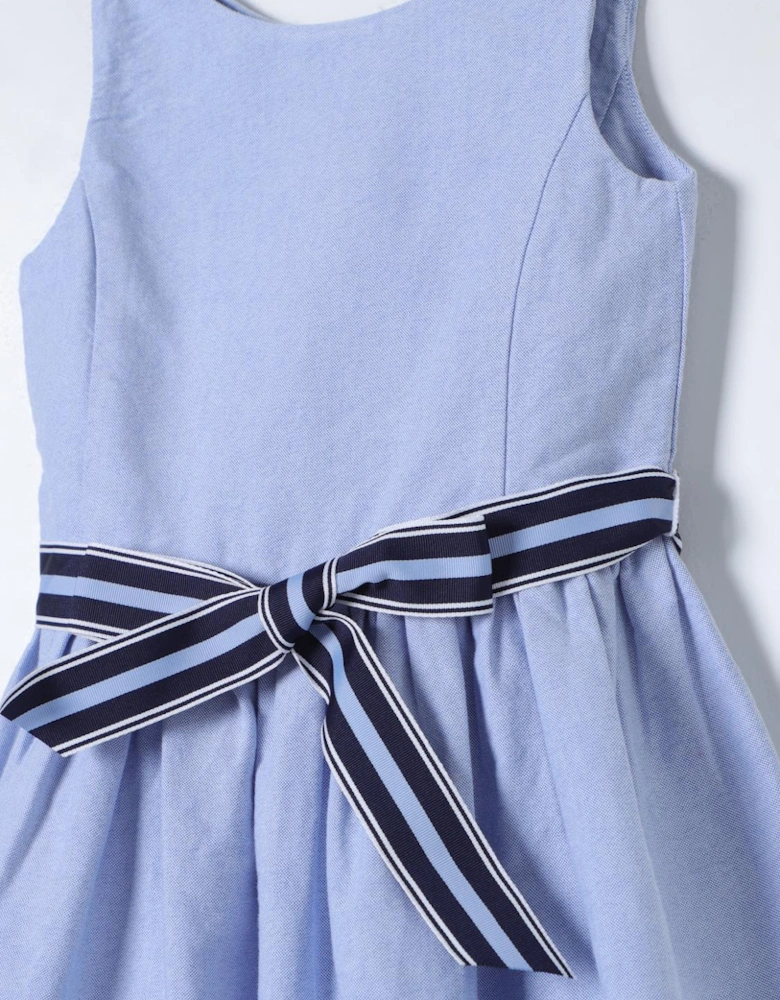 Sleeveless Casual Dress with Ribbon Belt