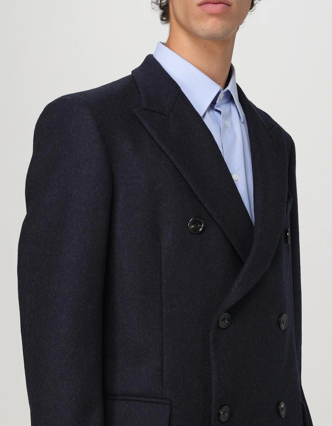 Double Breasted Wool Overcoat