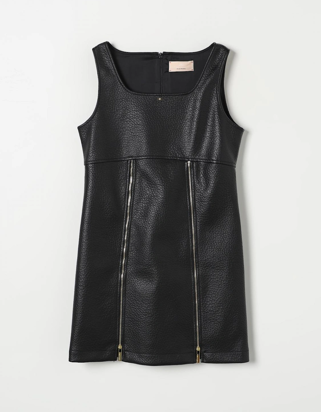 Faux Leather Side Zipper Dress, 4 of 3