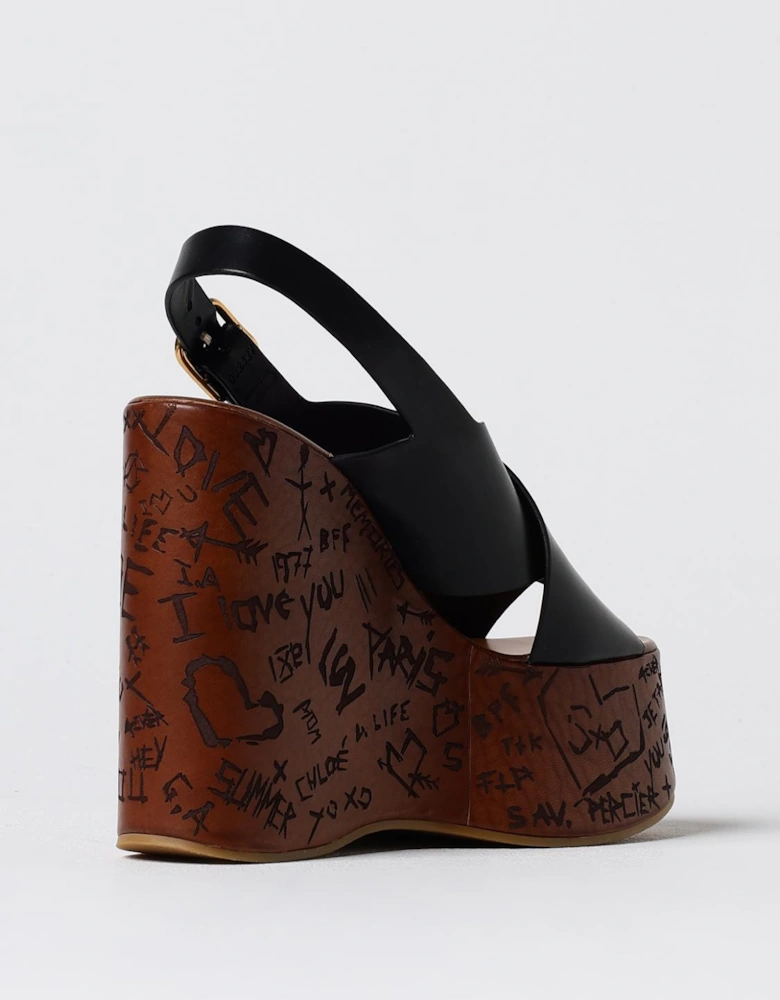 Chlo Graffiti Platform Wedges