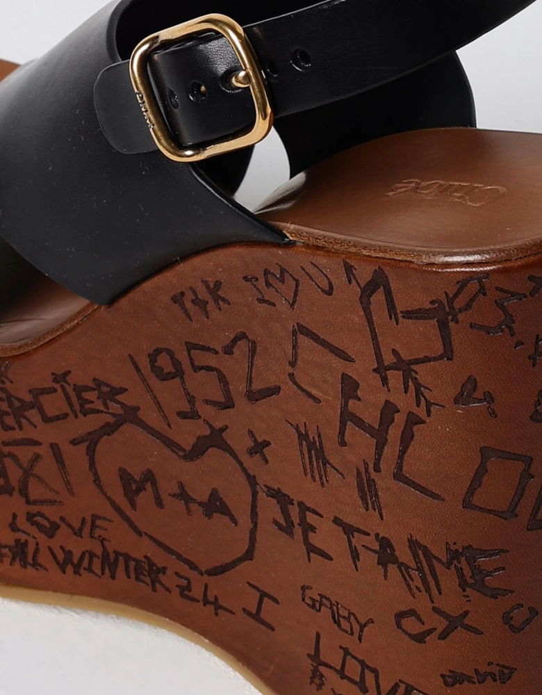Chlo Graffiti Platform Wedges