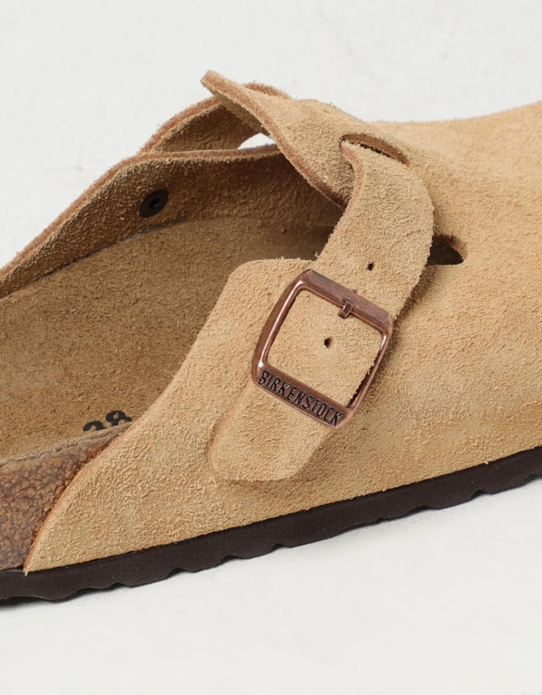 Boston Suede Clog Buckle Closure