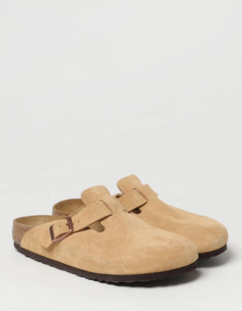 Boston Suede Clog Buckle Closure