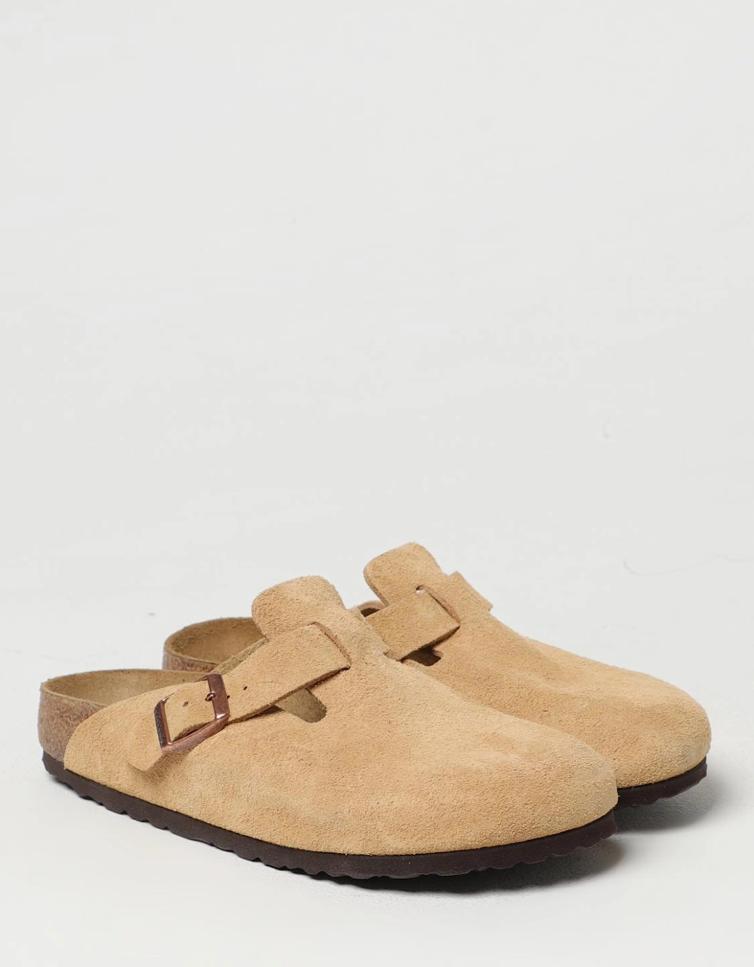 Boston Suede Clog Buckle Closure