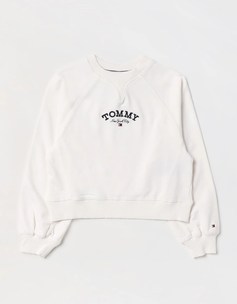 Cropped Crew Neck Sweater