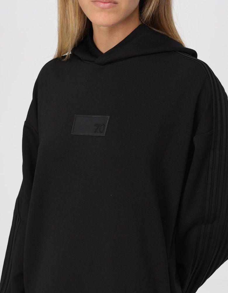Pleated Sleeve Hoodie