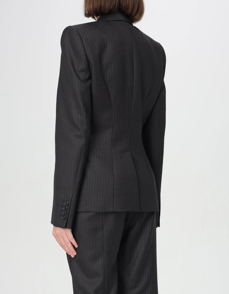 Tailored Pinstripe Blazer