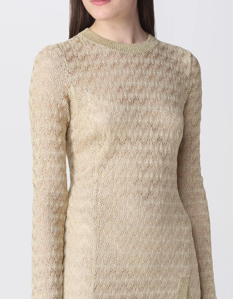 Metallic Knit Midi Dress