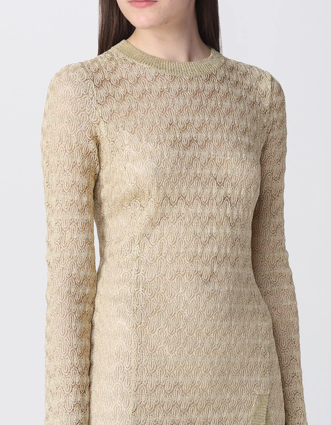 Metallic Knit Midi Dress