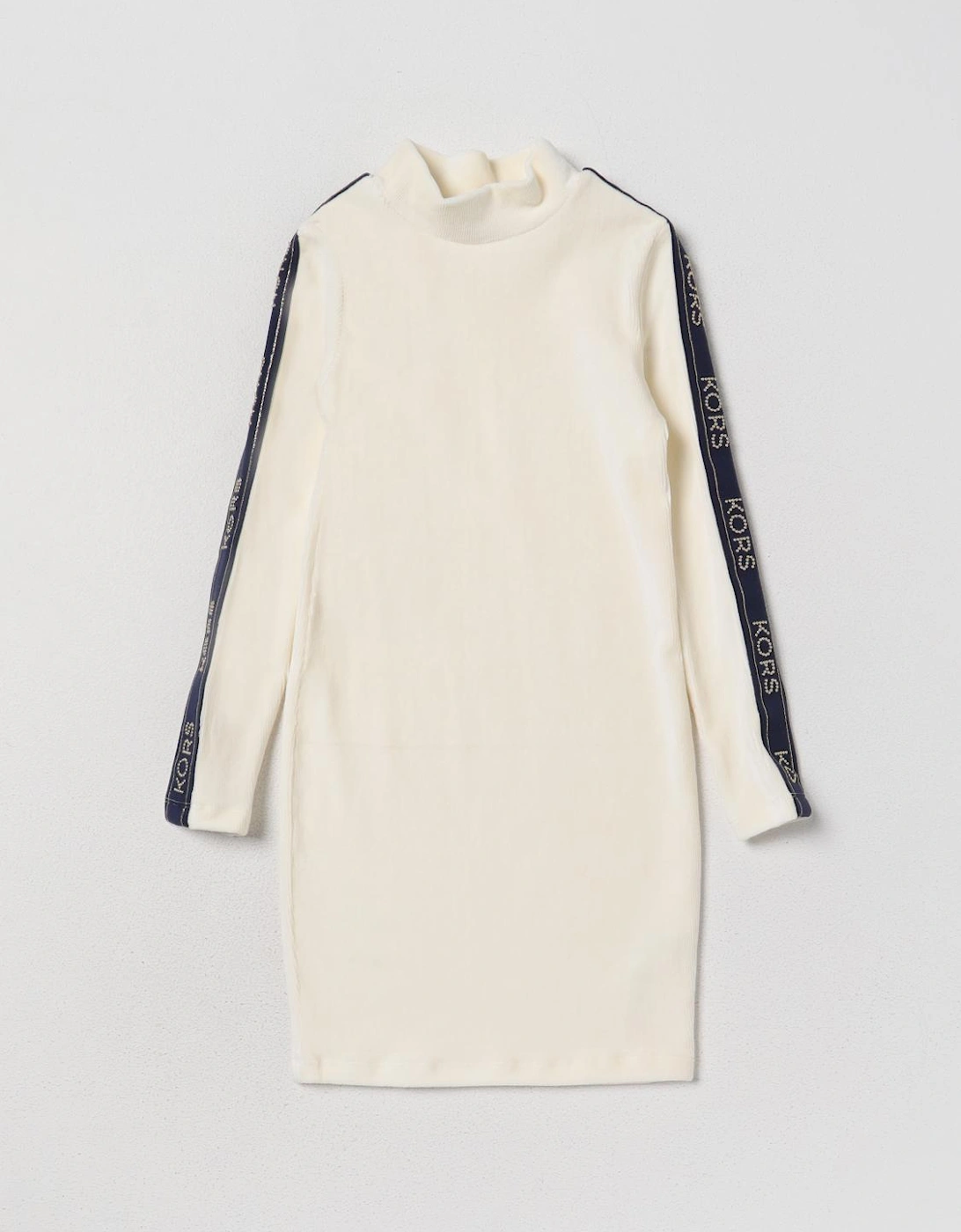 Mock Neck Long Sleeve Side Stripe Dress, 3 of 2