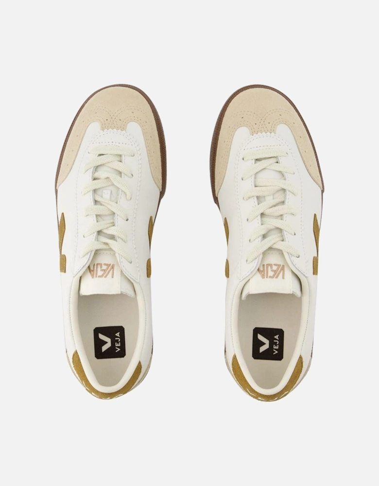 Leather Volley Sneakers - White