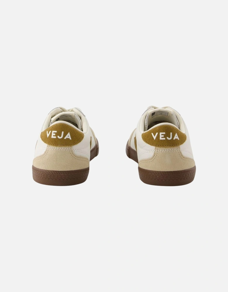 Leather Volley Sneakers - White