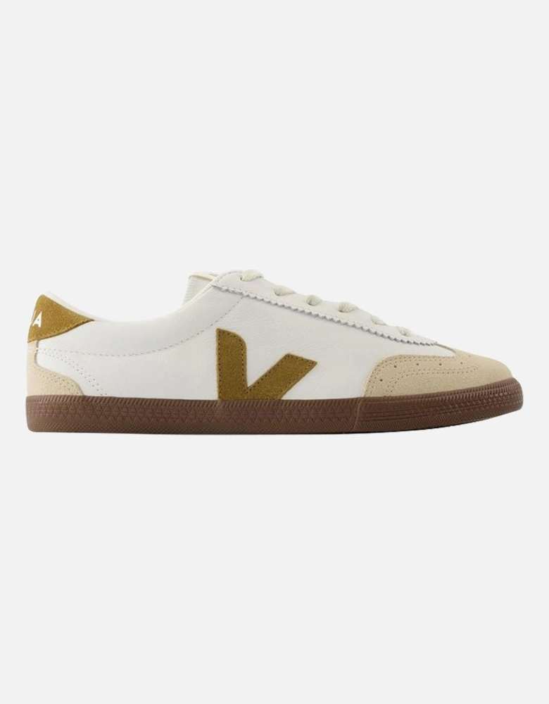 Leather Volley Sneakers - White
