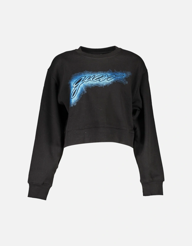 Women's Cropped Logo Sweatshirt - Black