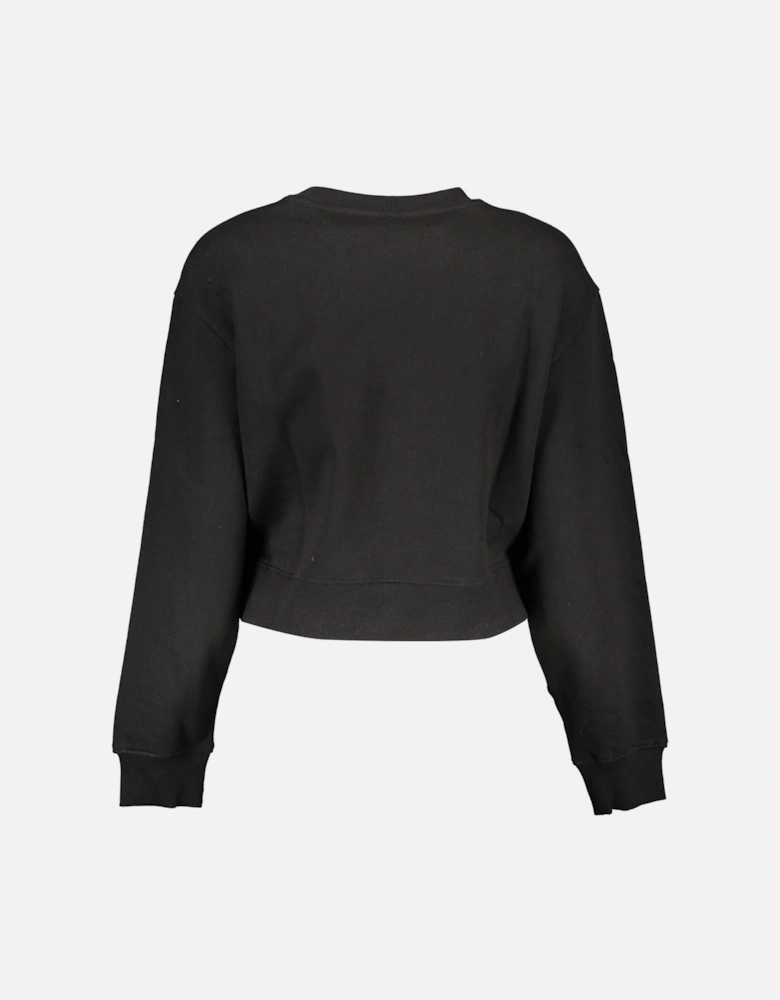 Women's Cropped Logo Sweatshirt - Black