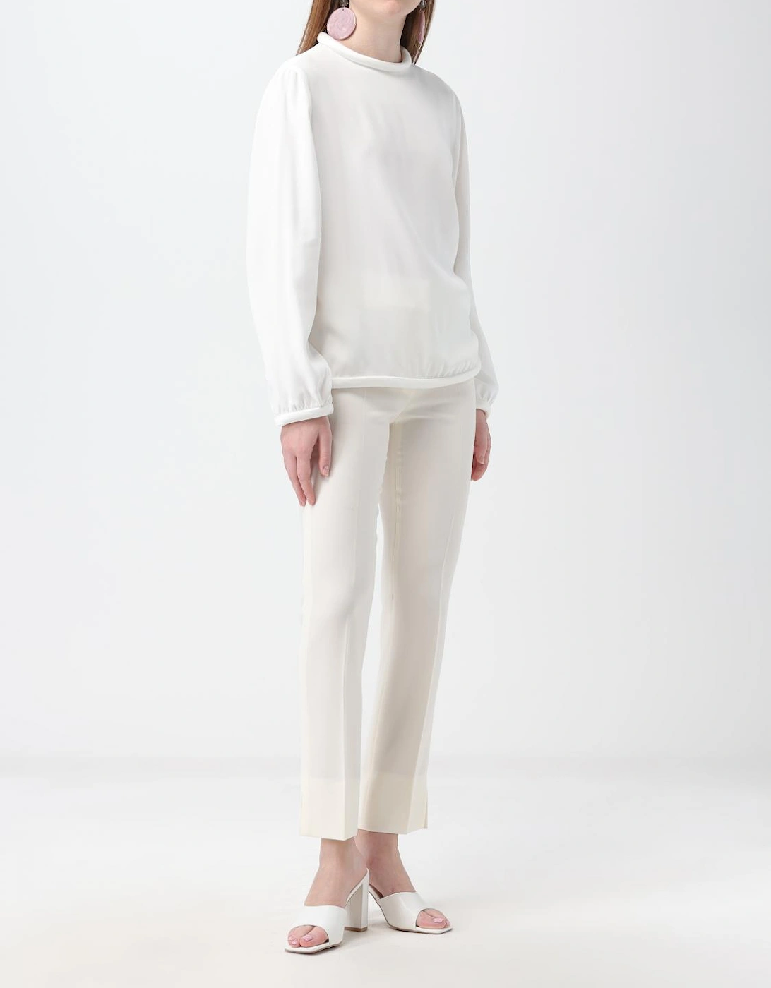 Mock Neck Blouse Long Sleeves