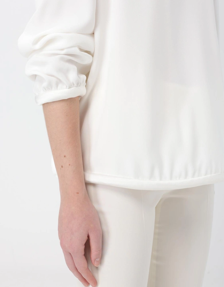 Mock Neck Blouse Long Sleeves
