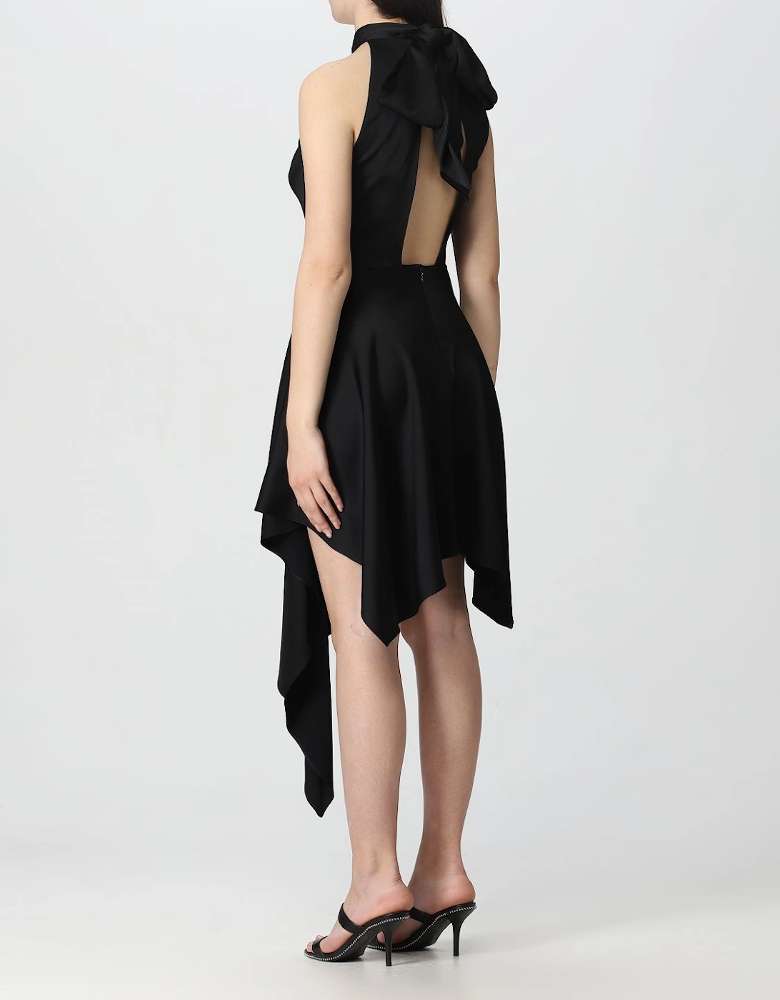 Asymmetrical Halter Neck Mini Dress