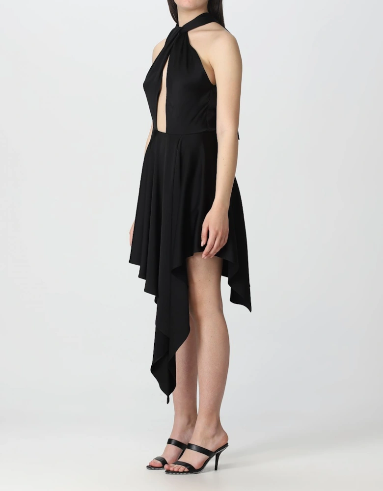 Asymmetrical Halter Neck Mini Dress