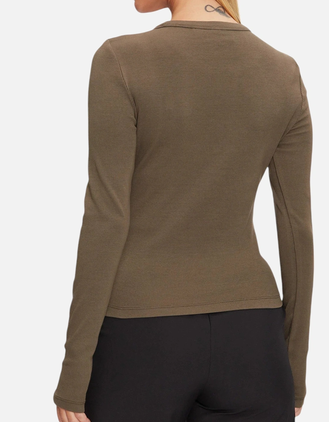 Round Neck Long Sleeve Knit Sweater