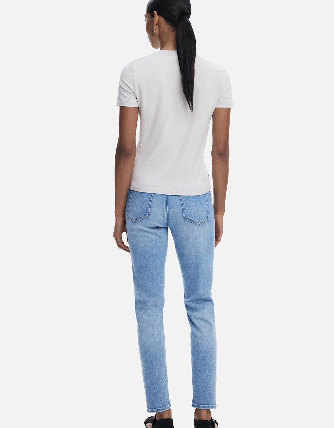 Straight Leg Light Wash Jeans
