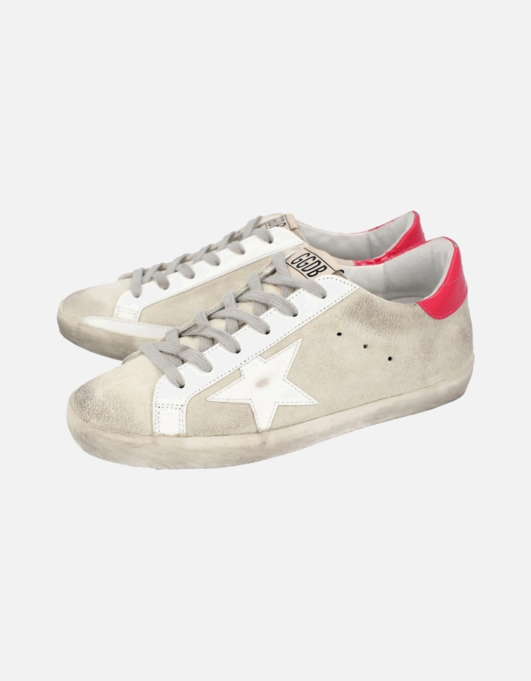 Distressed Lace-Up Sneakers with Signature Star Patch