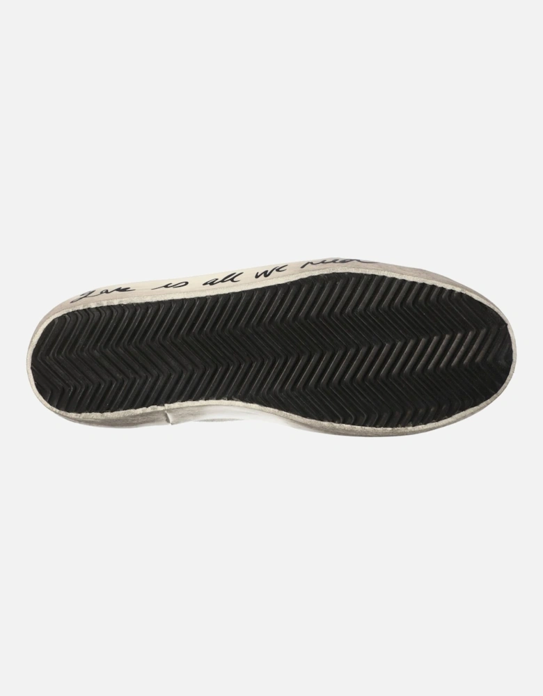 Distressed Lace-Up Sneakers with Signature Star Patch