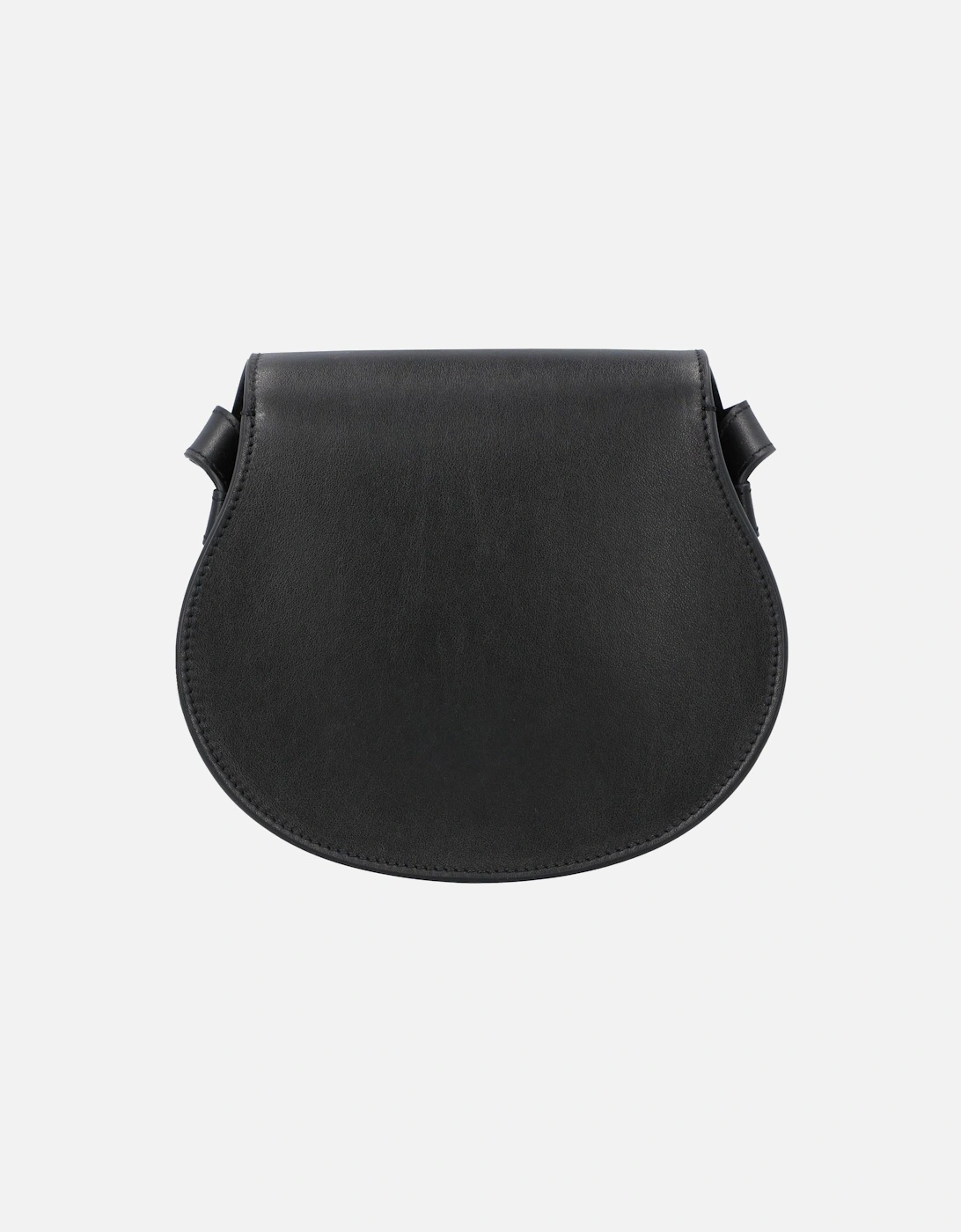 Canvas and Calfskin Small Saddle Bag with Tassel Closure