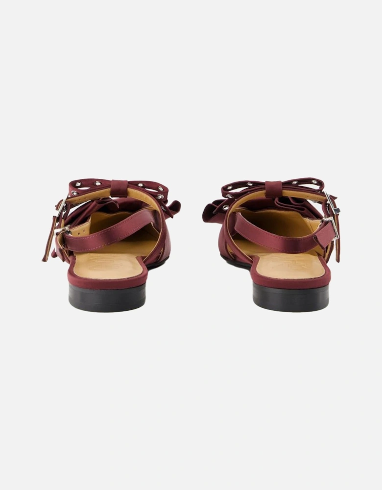 Satin Bow Slingback Flats