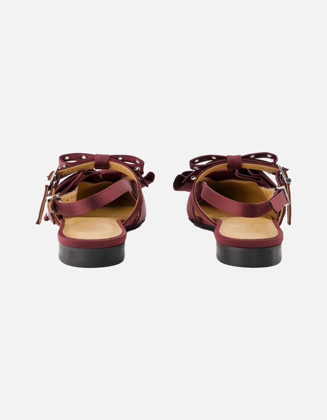 Satin Bow Slingback Flats