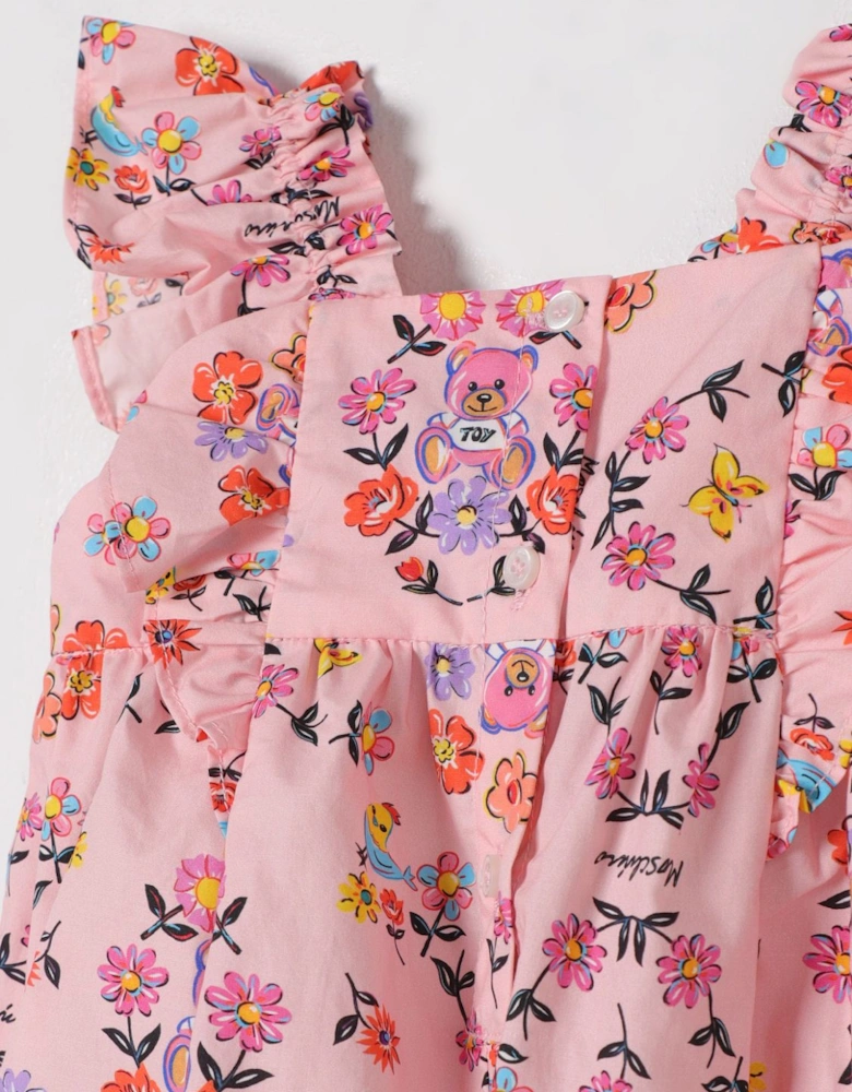 Floral RuffleSleeve Dress