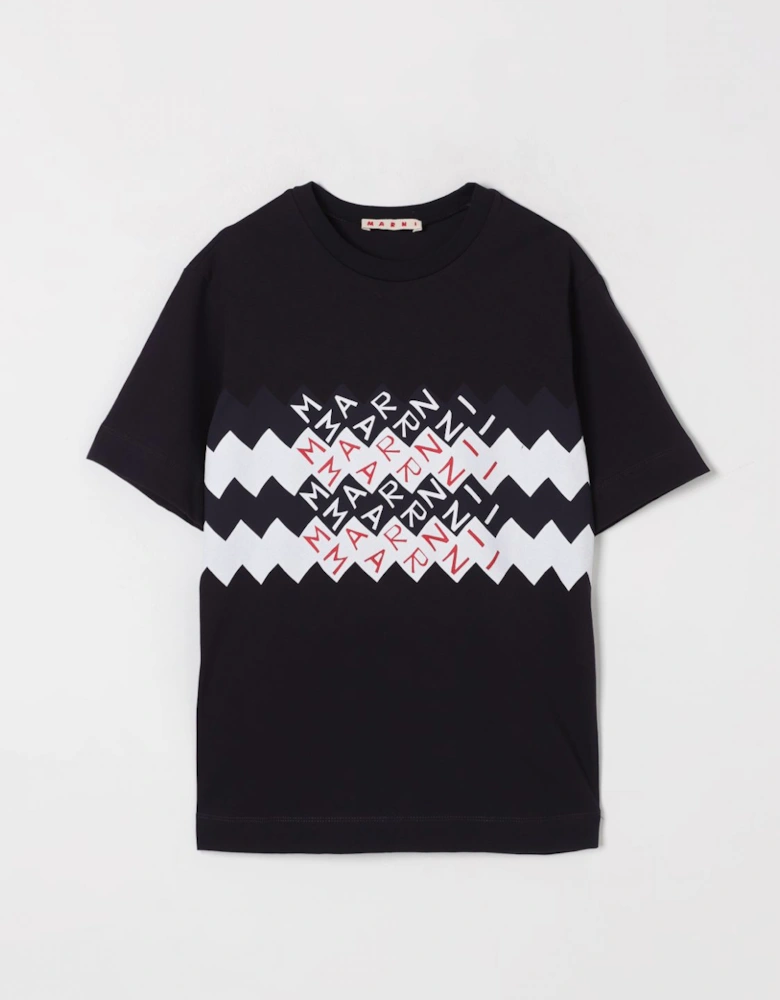 Zigzag Print Short Sleeve Tee