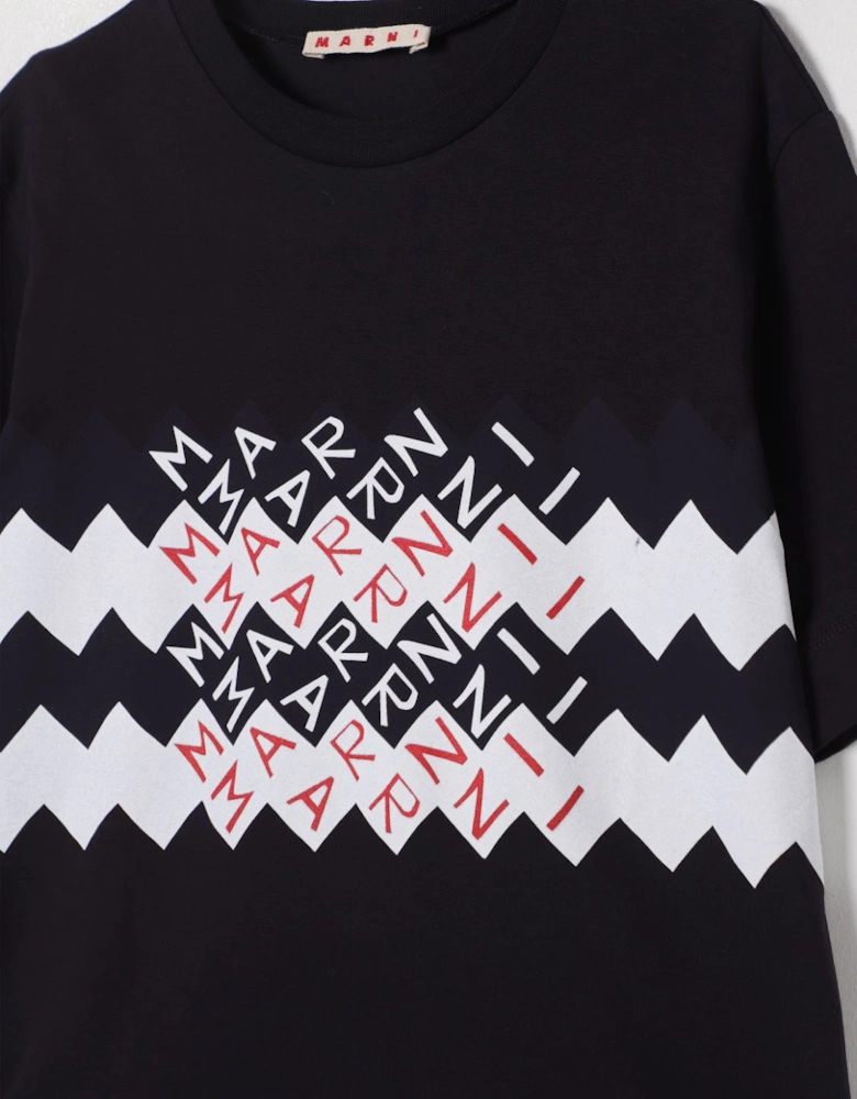 Zigzag Print Short Sleeve Tee