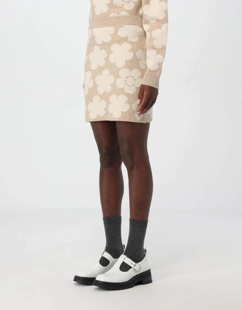 Floral Knit Mini Skirt