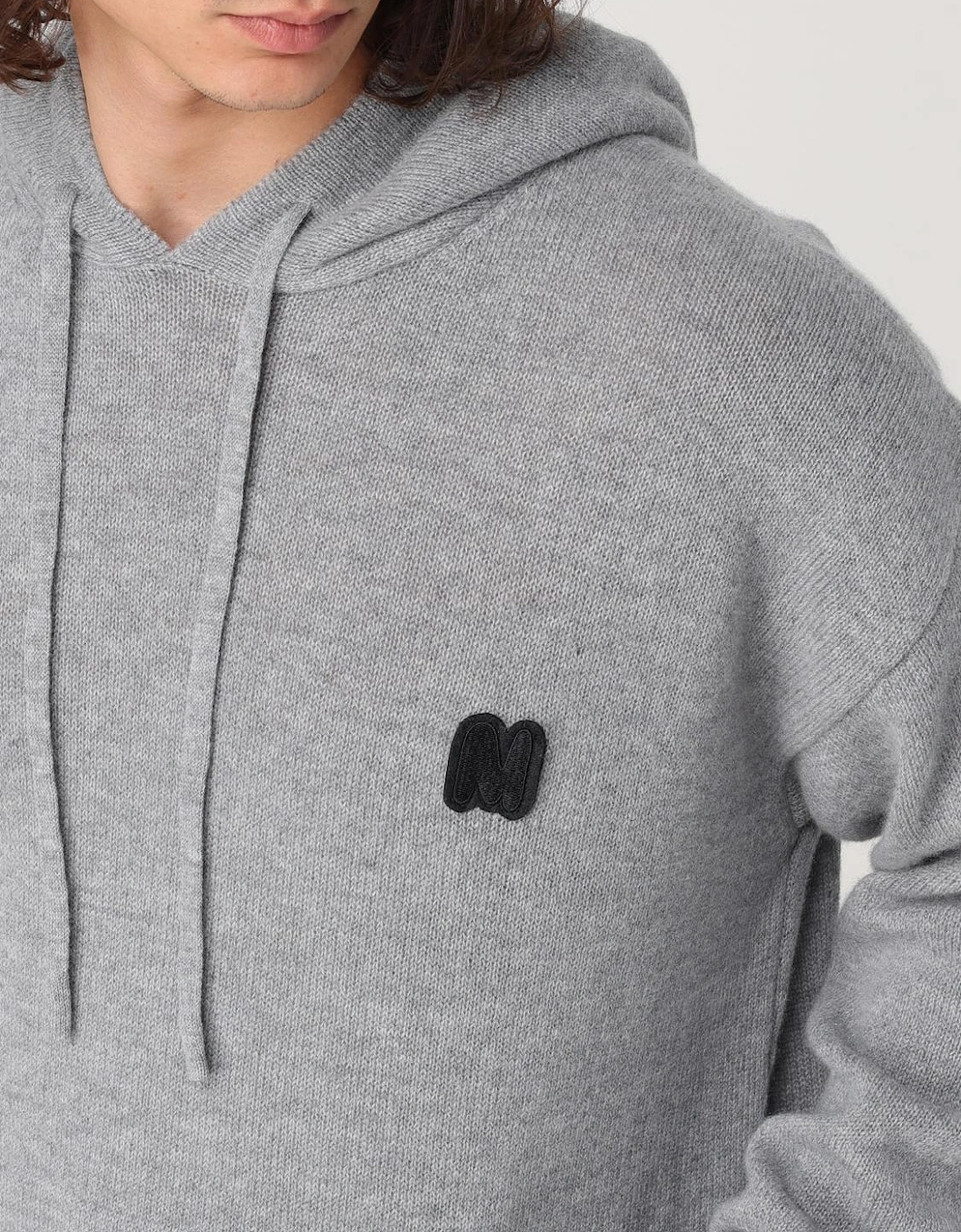 Merino Wool Knit Relaxed Hoodie
