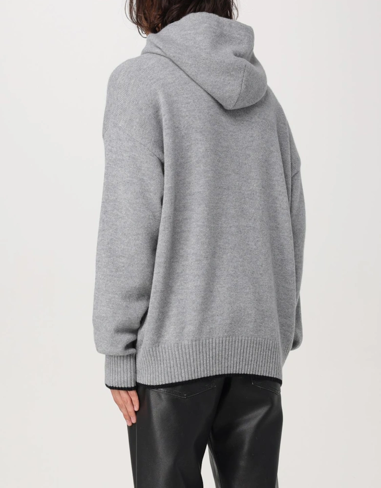 Merino Wool Knit Relaxed Hoodie
