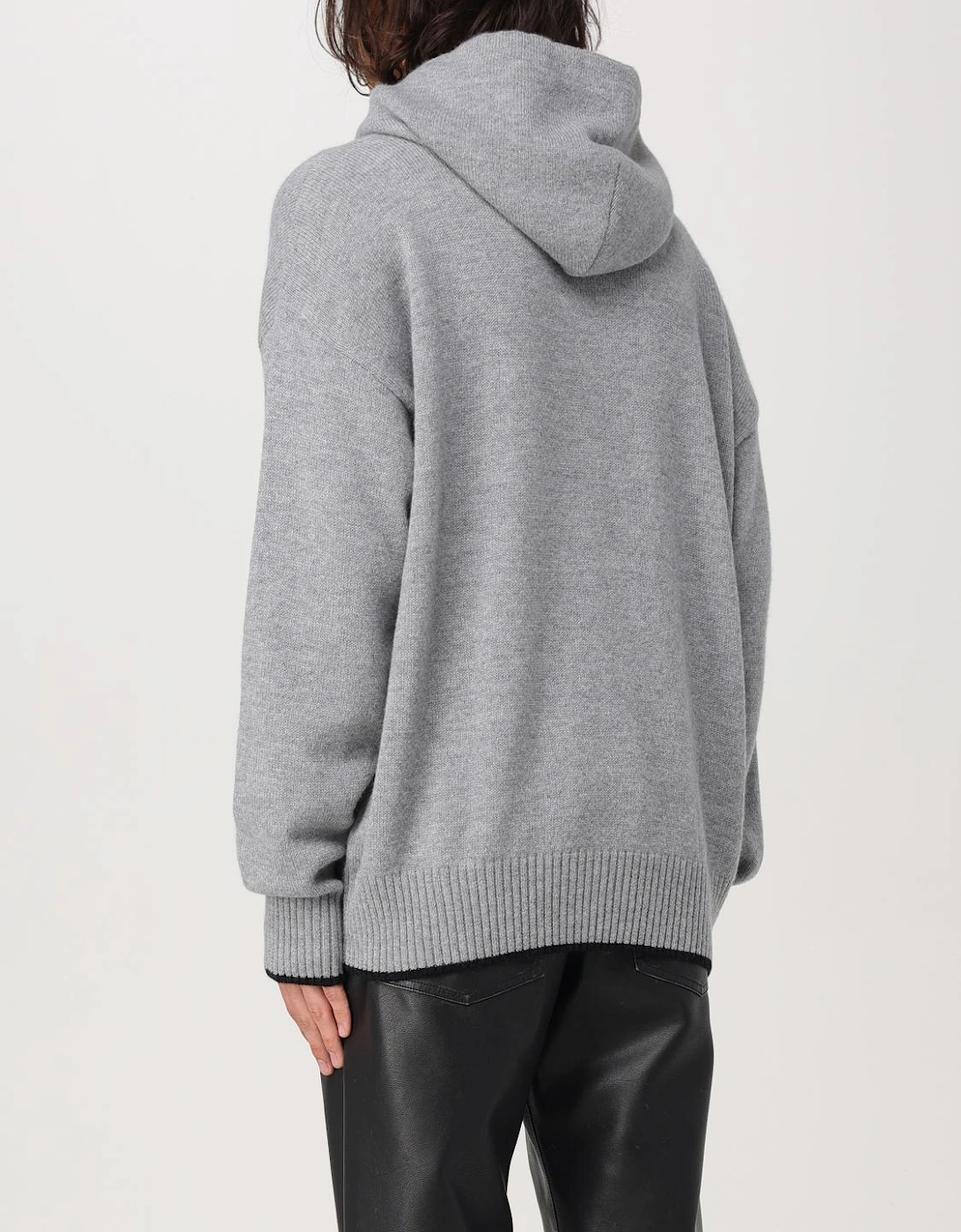 Merino Wool Knit Relaxed Hoodie