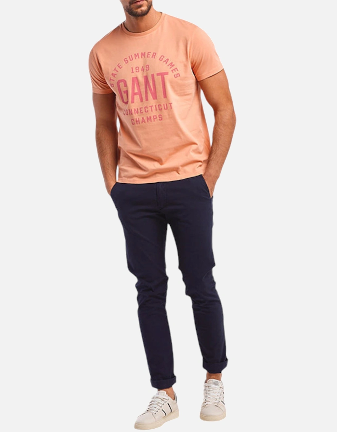 Mens T Shirt Crew Neck Short Sleeve Summer Printed Cotton Tee Casual Top