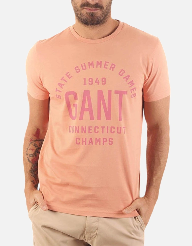 Mens T Shirt Crew Neck Short Sleeve Summer Printed Cotton Tee Casual Top