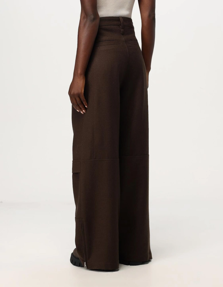 Wide Leg Wool Trousers