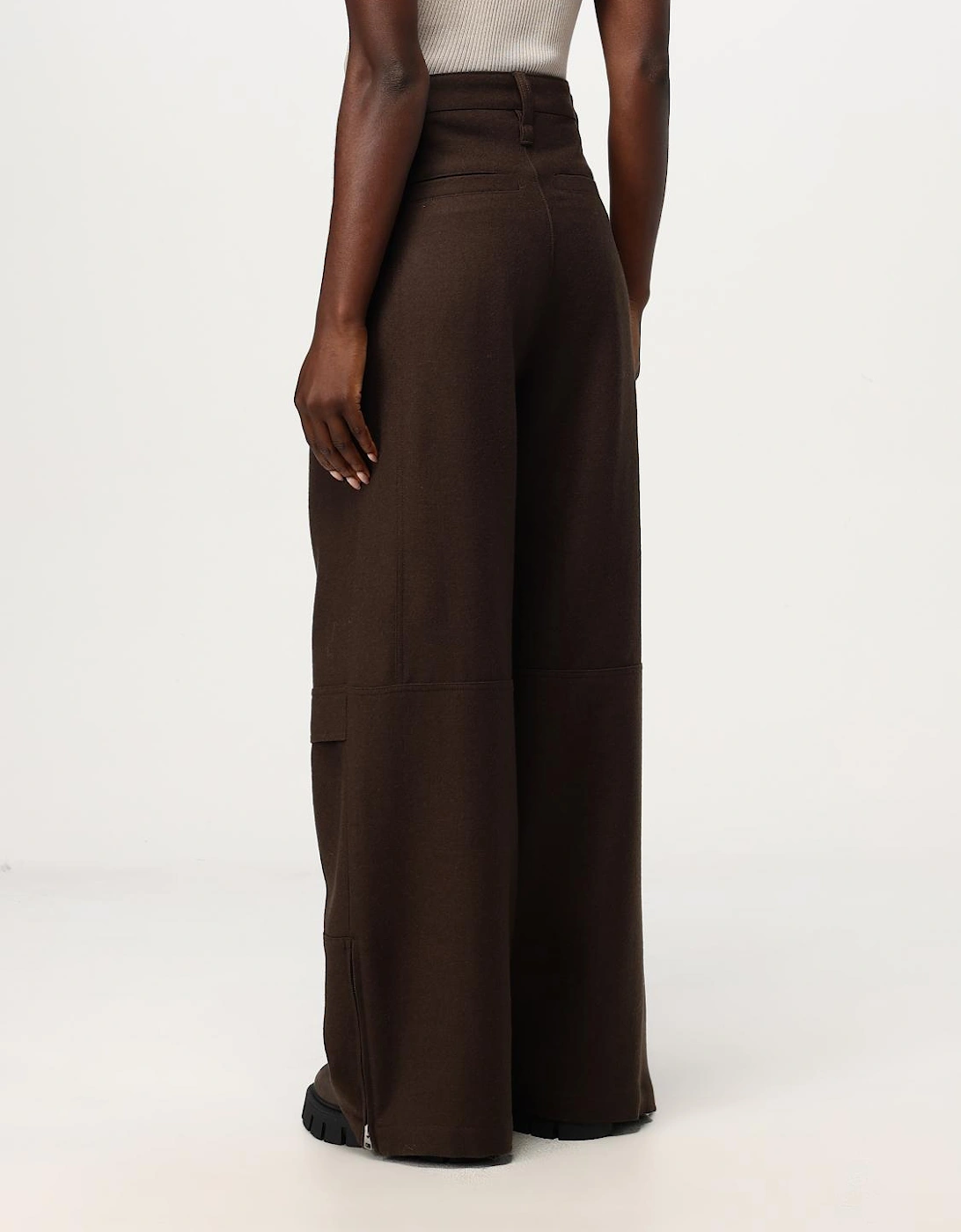 Wide Leg Wool Trousers