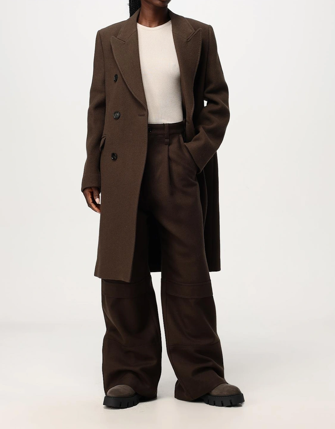 Wide Leg Wool Trousers