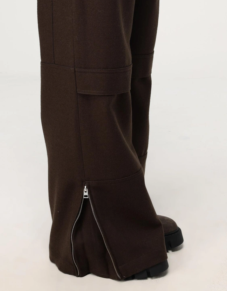 Wide Leg Wool Trousers