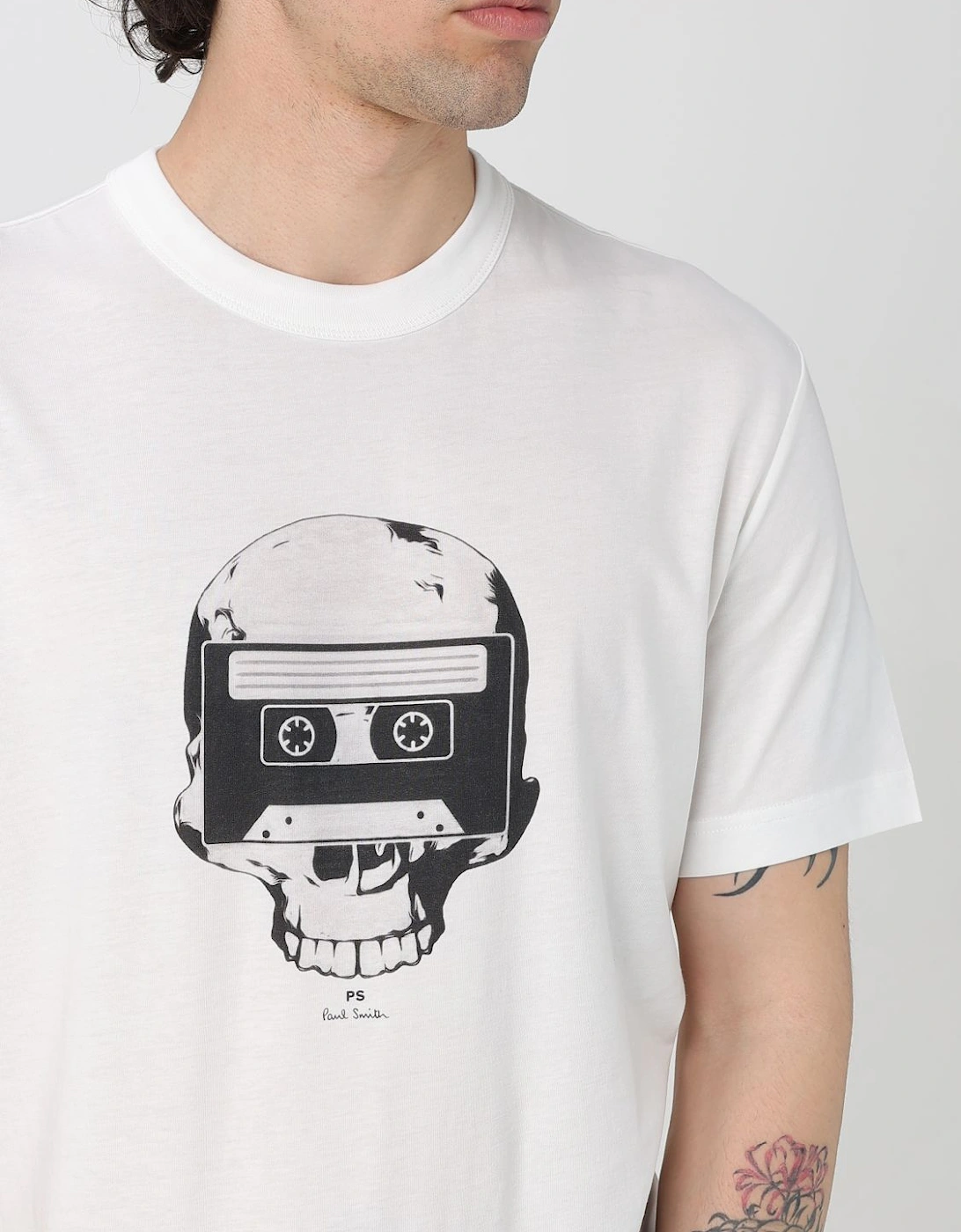 Skull Cassette Tape Graphic Tee