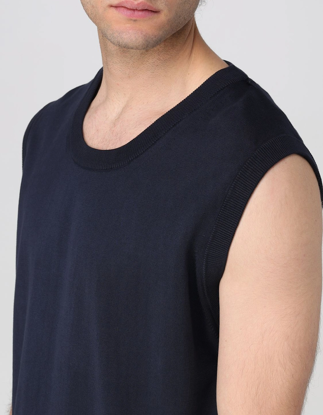 Merino Wool Knit Sleeveless Vest